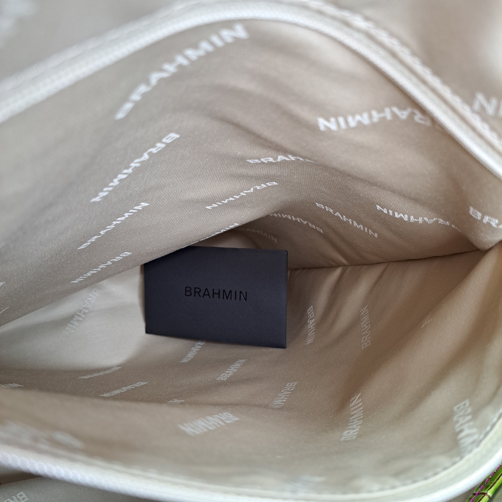 BRAHMIN 'DUXBURY' CROC-EMBOSSED LEATHER SATCHEL/CROSSBODY/TOTE BAG ELCT. OMBRE - Picture 11 of 16